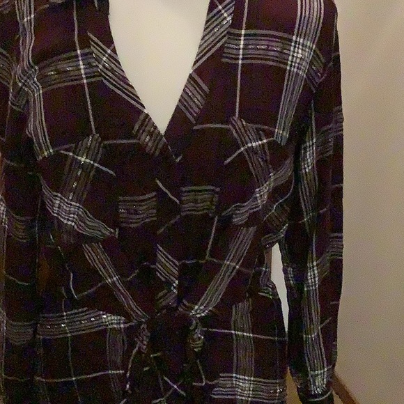 Jennifer Lopez Dark Plaid One Piece Dress Large - Picture 2 of 7